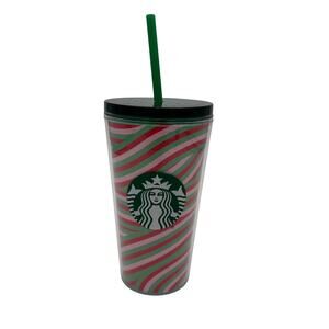 Starbucks Cold Brew Insulated Tumbler Pink Green Red Swirls 2024 NWT